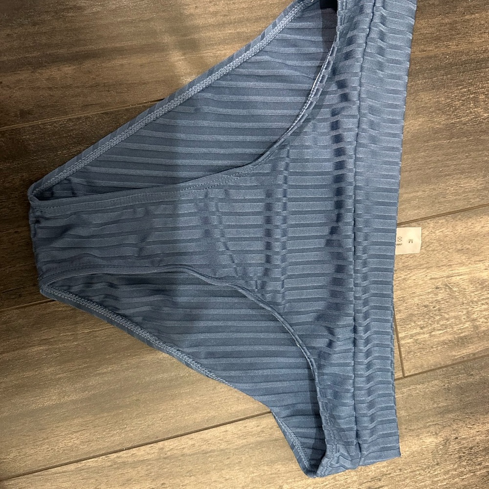 Blue Striped Bikini Bottom